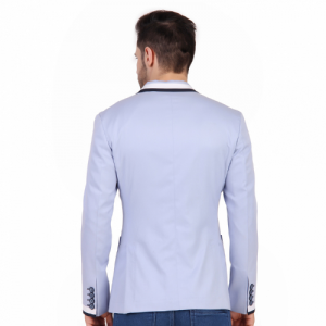 Men Blue Slim Fit Casual Blazer