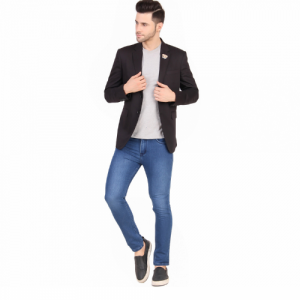 Men black  Slim Fit Casual Blazer